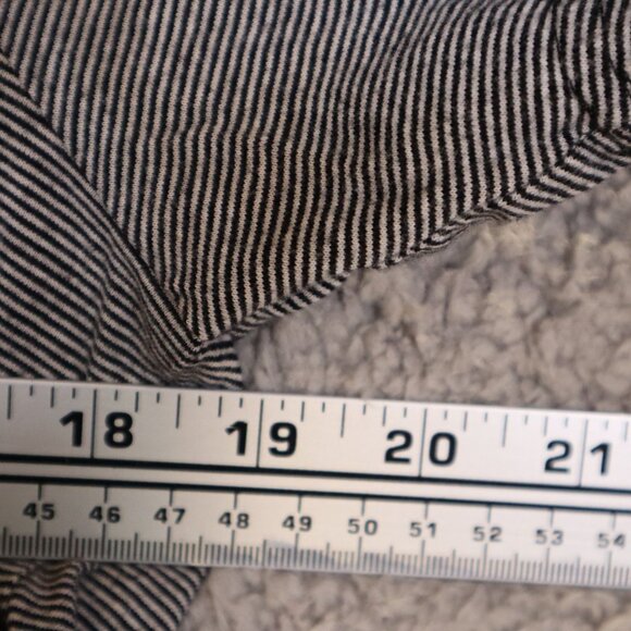 Striped Henley T-Shirt With Wooden Buttons M - Picture 9 of 9